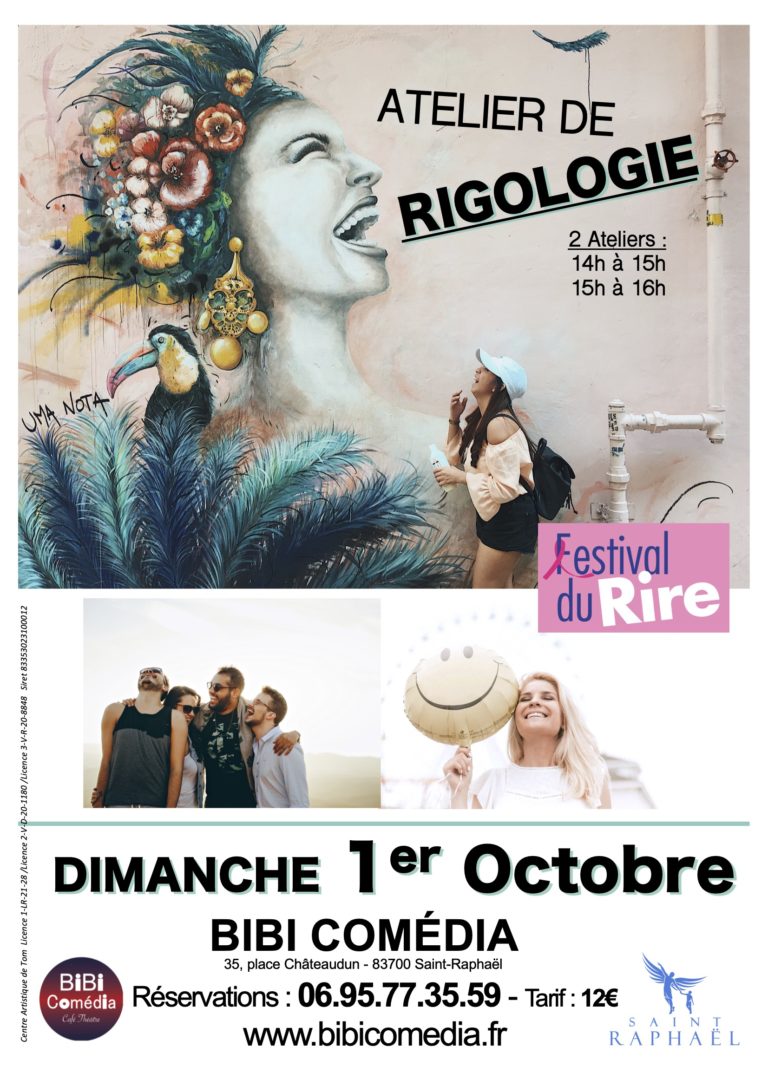 Dimanche 1 Octobre - Atelier Rigologie - 20 ans Festival du rire